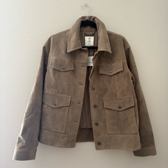 FREE PEOPLE We The Free Night Ranch Vegan Suede Jacket Size Small NWT - Picture 7 of 13